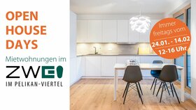 Offene Besichtigung in unseren Mietwohnungen im ZWEI Pelikan-Viertel (Hannover-List), 2-Zimmer-Wohnung mieten, 3-Zimmer-Wohnung mieten