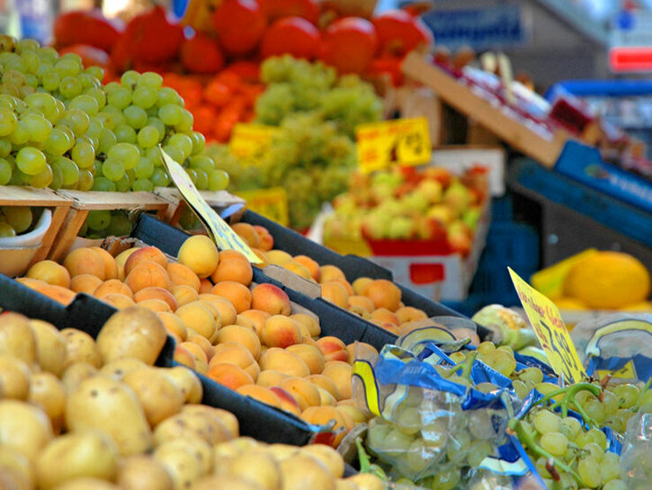 Frisches Obst und Gemüse vom Markt